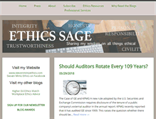 Tablet Screenshot of ethicssage.com